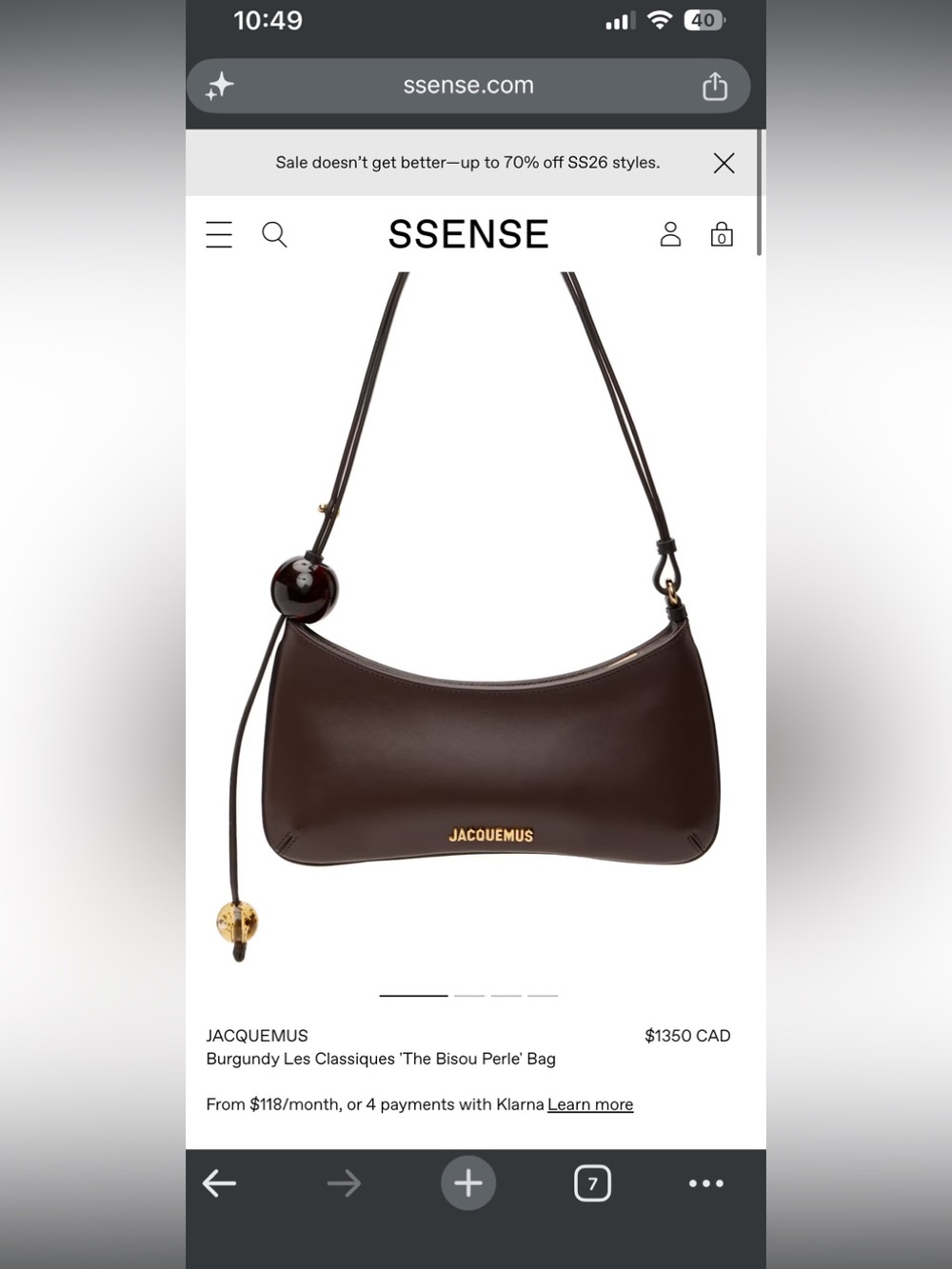JACQUEMUS le bisou perle bag - Picture 5 of 5